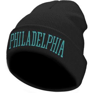 Winter Hat Cities Beanie for Men and Women Knit Cuffed Cap Perfect for Gifts (Black)
