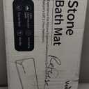 Stone Bath Mat Diatomaceous Earth Shower Mat Non-Slip Super Absorbent Diatomite Stone Bath Mats for Bathroom Floor Quick Drying Natural Easy to Clean(23.6''15.4" Gray) (Line1-grey)