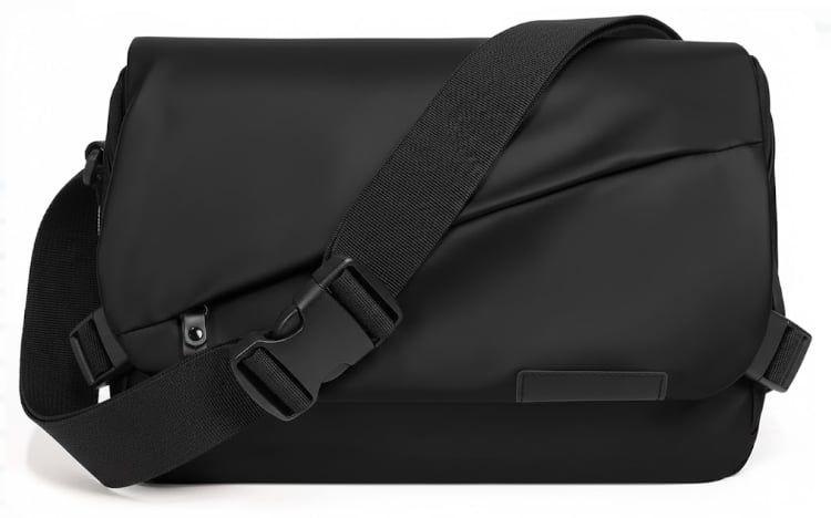 Waterproof Messenger Bag Shoulder Bag Men's Purse Pad Phone Crossbody Bag for Commuting,12 x 8 x 3 in (Black)