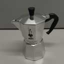 Bialetti Moka Express Iconic Italian Stovetop Espresso Maker (Natural Silver, 6 Cups)