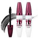 7D Waterproof Mascara, Black Lengthening Thickening Softer Fuller Lashes Mascara, Smudge-Proof, Gentle Formula, Daily Use (2Pcs)