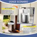 13 Gallon Trash Bags Drawstring 120 Count, 1.7 Mil Thick White Garbage Bags, Easy-Dispense Roll for Kitchen & Household Use, Resists Tears, Leaks and Punctures