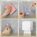 Geelin 2 Pcs Tissue Box Holder Wall Mount Acrylic Dispenses Tissue Box Shelf Gloves Wipes Paper Napkins Organizer Upward or Downward for Kitchen Bathroom Office Rv (Clear)