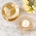 120 Pieces Glitter Gold Plates with Plastic Forks, Gold Dessert Plates for 60 Guests, Heavy Duty Gold Plates, 60pcs 6.5" Gold Plastic Plates and 60pcs Plastic Forks Disposable Plates
