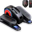 Under Desk Elliptical Machine, Electric Seated Pedal Exerciser Quiet Compact Mini Elliptical Trainer with Display Monitor and Remote Control Home Office Leg Exercise Equipment for Seniors Adults