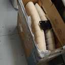 UOCFYK Criss Cross Chair with Wheels, Ergonomic Armless Swivel Comfy Vanity Seat, Wide Back Support Adjustable Height for Home Office Bedroom Computer Gaming Makeup, Beige Leather