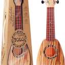 YOLOPLUS+ 17 Inch Kids Ukulele Guitar Toy 4 Strings Mini Children Musical Instruments Educational Learning Toy for Toddler Beginner Keep Tone Anti-Impact Can Play with Picks/Strap/Primary Tutorial (Sprucewood)