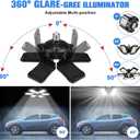 LED Garage Lights Bulb 2 Pack 180W 18000LM 6500K Led Shop Light with 6 Plus 1 Deformable Panels Basement Barn Ceiling Lights for E26/E27