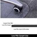 AiBOB Chair Mat for Low Pile Carpet Floors, Flat Without Curling, 36 X 48 in, Office Carpeted Floor Mats for Computer Chairs Desk, 36'' X 48'' With Lip