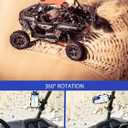 ZIDIYORUO UTV Phone Mount for 1.75"-2" Roll Bar, 360Rotation UTV Phone Holder with 8 Claws, Aluminum Alloy Heavy Duty Smartphone Holder Hang on to 4.7"-7.1" Devices for Polaris RZR/Can Am X3