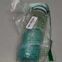 Water Bottle with Straw, 32oz Motivational Water Bottles with Time Marker to Drink, Tritan BPA Free, 1L Sports Water Bottle with Carry Strap LeakProof for Women Gym Fitness Outdoor (1 Pack) (Green Mint)