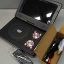 11.5" Portable DVD Player with 9.5" Swivel Screen, 5-Hours Rechargeable Battery,Car DVD Player for Kids,Support CD/DVD/SD Card/USB,Regions Free,Dual Speakers,Black