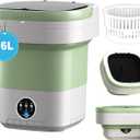 Mini Washing Machine and Dryer,16L Foldable Mini Washer for Underwear,Upgraded Collapsible Washing Machine for Baby Clothes, Socks, Apartment (Green)