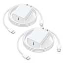 2Pack 6FT 20W Fast Charger for Samsung Galaxy Tab S10+ Plus S10, S9, S8, S7, FE S6, S5e, Tab A7, A9+ Plus, A9 A8, A10.1 Tablet Galaxy A14 A15 A16 5G A36 A42 A03S, Airpods 4th, iPhone 16E 16 15 Cable (White)