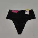 MAIDENFORM No Pinch SHAPING Waistband Black Lace Thong Panties, Size M