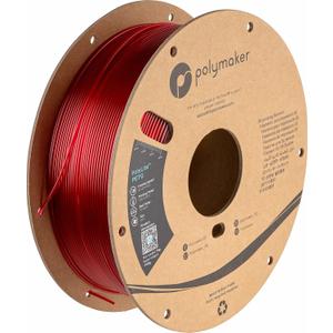 Polymaker PolyLite 3D Printer PETG Filament Translucent Red 1.75mm 1kg, Legacy PETG Formula, Reliable Everyday Filament, Strong Layer Bonding, Compatible with Most 3D Printers