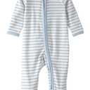 Little Planet by Carter's Neutral Sleep and Play made with Organic Cotton, Blue Stripes, 6M