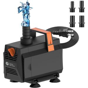 AquaMiracle 600GPH Submersible Water Pump Pond Pump(2270L/H, 35W), Water Fountain Pump Aquarium Water Pump with Flow Control for Fish Tank, Waterfall, Statuary, Filtration, Water feature, Hydroponics