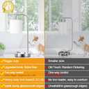 Lynnoland Set of 2 Industrial Table Lamps with USB C+A Ports and Outlet, Brushed Nickle Fully Stepless Dimmable Bedside Lamps, Nightstand Lamp with Opal Glass Shade for Reading Office (2 LED Bulb)