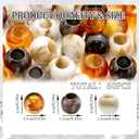 NAISKA 60Pcs Hair Beads for Braid 3 Color Hair Jewelry Braids Loc Dreadlock Accessories Hair Tube Decoration Cute Braids Decoration Jewelry Making Kit Braid Clips for Women and Men