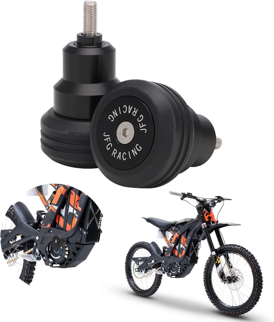 JFG RACING Sur Ron Frame Sliders,Motorcycle Crash Bar CNC for Surron Sur Ron X/S Talaria Sting Segway X260 X160 Electric Dirt Bike EBike Black