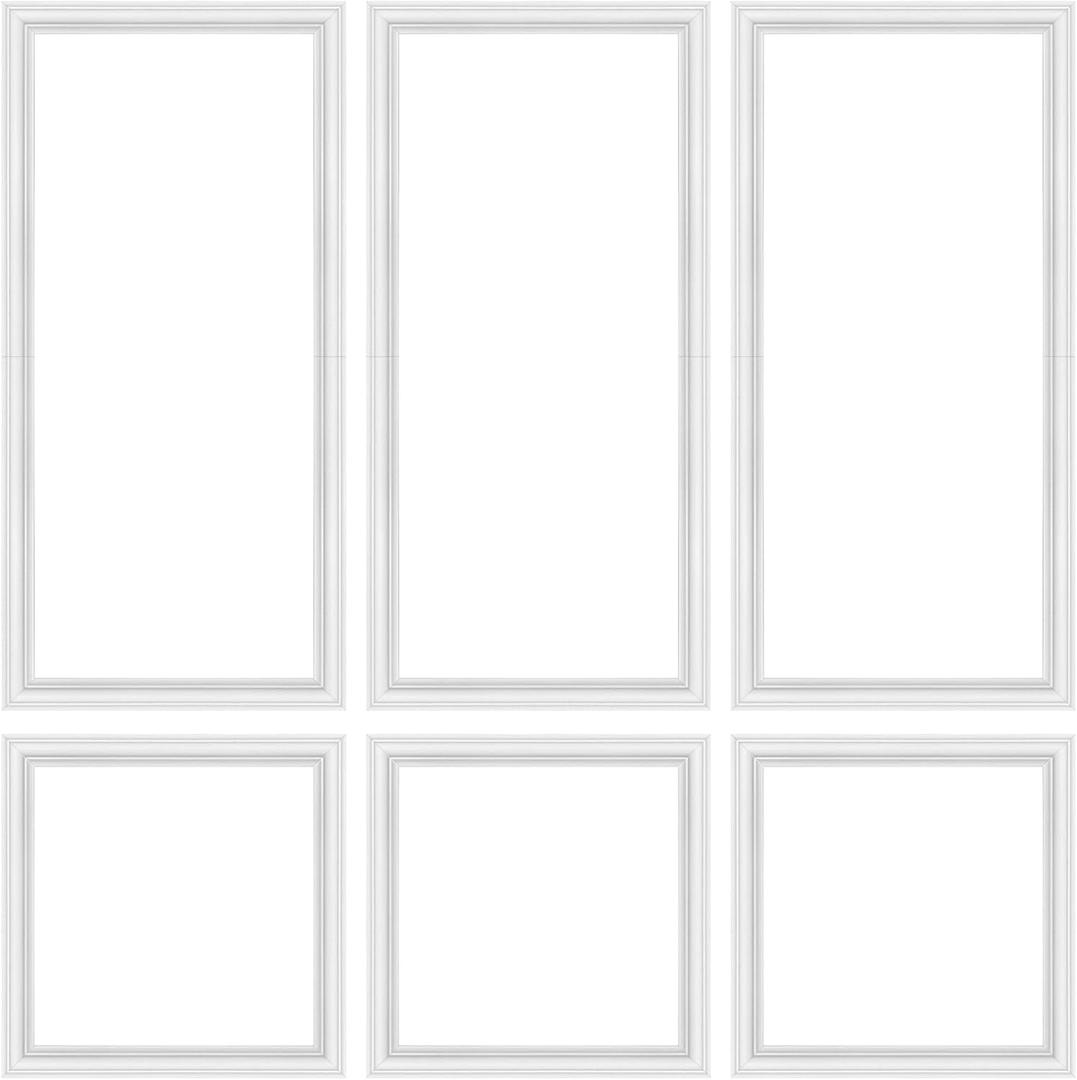3 Set Peel and Stick Wall Molding Kit,Pre-Cut Wall Panels for Interior Wall Decor,Premade Wainscoting Panels Peel and Stick,Accent Wall Panel for Living Room Bedroom Decor