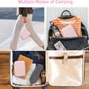 Canboc Carrying Case for Fujifilm Instax Mini EVO Instant Camera, Mesh Pocket fit Instax Mini Instant Film and Cable, Pink