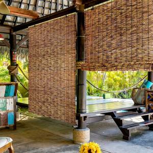 Bamboo Roll-up Shade,2 Pack Roller Shutters Retro Curtains,47" W x 71" H Window Blinds for Outdoor Patio