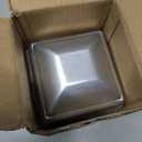 4 Pcs Galvanized Metal Post Decking Cap Covers Wood Fence Post Water-Proof UV-Proof Durable (4" X 4",Silver)