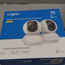 Tapo 2K Pan/Tilt Security Camera for Baby Monitor, Dog Camera w/Motion Detection, 2-Way Audio Siren, Night Vision, Cloud&SD Card Storage, Works w/Alexa & Google Assistant, 2-Pack (Tapo C210P2)