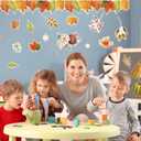 6 x Fancy Land Thanksgiving Jesus Christian Bulletin Board Decoration Fall Pumpkin Maple Cross Cutouts for Autumn Classroom School Wall Door Decor