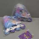 MammyGol Adjustable Inline Skates for Girls Boys Ages 4-12 with Light up Wheels & Butterfly Design – Vibrant Flashing Roller Skates, Perfect Beginner Skates for Kids Youth Size 1-4