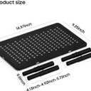 Adjustable Automatic Cat Feeder Stand - Non-Slip Elevated Holder for Cats/Puppies, Fits Most Automatic Feeders & Water Dispensers, Black(Holder ONLY)