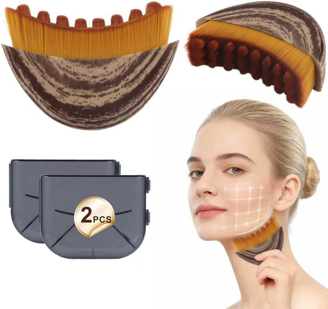 2pcs New Lymph Contour Facial Brush, Facial Lymphatic Drainage Massager, for improving Skin Luster, Facial Dryness Brush, can Relieve Fatigue, Enhance Temperament and Shape the face