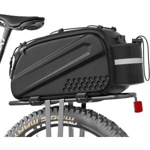 Bike Bags for Bicycles Rear Rack 10L Bike Rack Bag Waterproof EVA Hard Shell Durable Bike Panniers Saddle Bag with Shoulder Strap Bike Accessories for Cycling Commuting,Outdoor Hiking