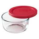 2 Pyrex Simply Store Glass Food Storage Containers with Plastic Lid