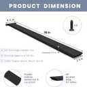 Hidden Island Countertop Support Bracket 2 Pack Black 36 Inch Heavy Duty Granite Countertop Bracket Iron Island Support Brackets for Granite Quartz Wood