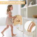 4 x Toddler Step Stool, Selucky Bamboo Height-Adjustable 2-Step Stool for Kids, Potty Training Stool with Handles for Bathroom Sink, Kitchen, Bedroom (Original)