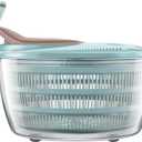 Brigii Salad Spinner, 4.24 Quart Lettuce Spinner with Double Drainage Holes, Salad Dryer for Washing, Spinning, and Draining Greens, Fruits, and Vegetables