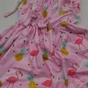 RAISEVERN Toddler Girls Dress Summer Ruffle Sleeve Dresses Sleeveless Tie Back Sundress for Kids 2-6T