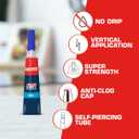 Loctite Super Glue Gel, Clear, 0.07 fl oz Tube, 1 Pack - Superglue for Plastic, Wood, Metal, Crafts & Repair, Cyanoacrylate Adhesive Instant Glue, Quick Dry (Single)