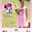 Disney Princess Frozen Elsa Minnie Stitch Toddler Girl Tulle Tutu Dress Ruffle Sleeve Mesh Summer Birthday Party Clothes 6-7Y (Pink)