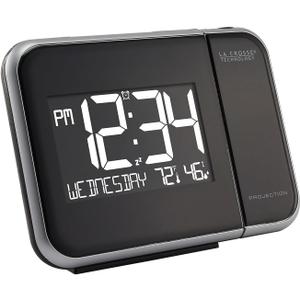 La Crosse Technology 616-1412 Projection Alarm Clock with Indoor Temperature