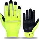 INBIKE Mountain Bike Gloves Unisex Cycling Gloves Long Finger Cycling Gloves with Anti-Slip Shock-Absorbing Pad (Large, green)