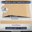 Blulu 2 Pcs Aluminum Floor Transition Strip Thickness 1.8 mm 36 Inch Threshold Ramp for Doorway Door Strip Reducer Doorway Edge Trim Suitable for Threshold Height Less Than 1.6 Inches(Brushed Gold)
