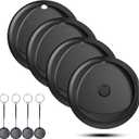 Tracker Tags-4 Pack Work with Apple Find My (iOS Only), [Apple MFi Certified] Key Finder and Item Locator, New Bluetooth 5.3 Tracker, Replaceable Battery Smart Tag for Keys, Wallet, Luggage etc (Black)