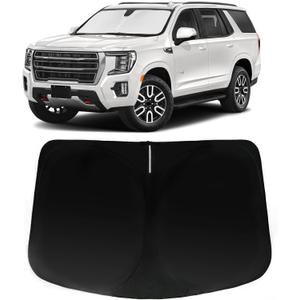 Windshield Sun Shade for 2021-2024 GMC Yukon (for Yukon Yukon XL Yukon Denali), Car Front Window Sunshade with 240T Sun Visor Protector Blocks UV Rays Heat Sun Shield Accessories