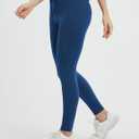 baleaf Workout Leggings for Women with Pockets Drawstring Tummy Control Scrunch Butt 7/8 Ankle Petite Yoga Pants Running (Blue, L)