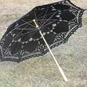 Handmade Black Lace Parasol Umbrella Wedding Bridal 30 Inch Adult Size