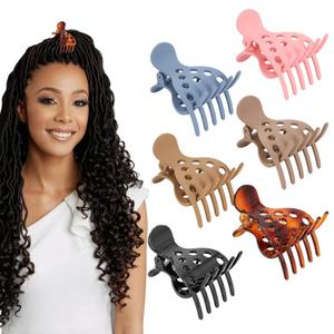 6-Piece Set Root Clips for Curly Hair Volume, Root Volume Clips, Exquisite and Stylish Retro Style,for Thin, Fine & Thick Hair Strong Fixation, Suitable for Back-of-Head Buns